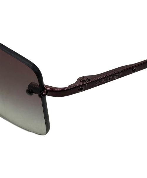 GUCCI（グッチ）GUCCI (グッチ) リムレスサングラス パープル サイズ:SIZE 52□19 130の古着・服飾アイテム