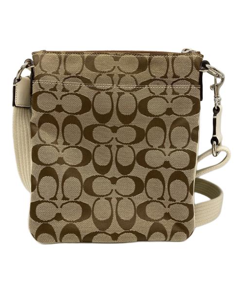 COACH（コーチ）COACH (コーチ) シグネチャーショルダーバッグ ベージュの古着・服飾アイテム