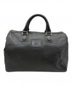 BURBERRYバーバリー）の古着「ノバチェックボストンバッグ」｜ブラック