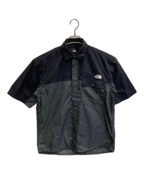 THE NORTH FACE（ザ ノース フェイス）THE NORTH FACE (ザ ノース フェイス) ショートスリーブヌプシシャツ ブラック×グレー サイズ:Sの古着・服飾アイテム