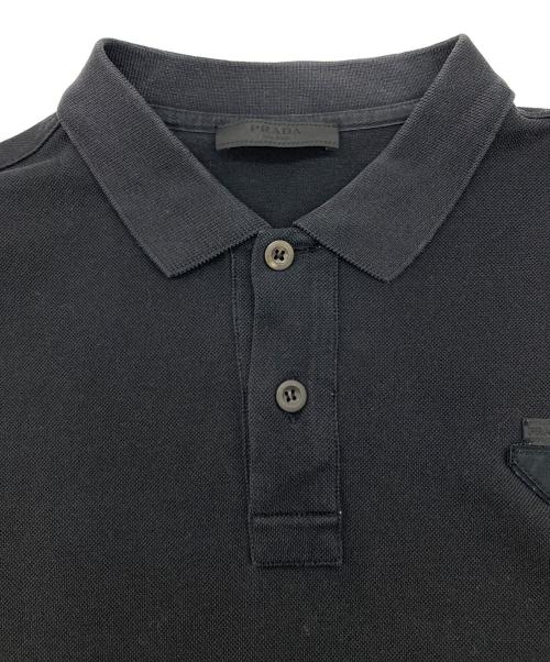 PRADA（プラダ）PRADA (プラダ) トライアングルロゴ ポロシャツ ブラック サイズ:Sの古着・服飾アイテム