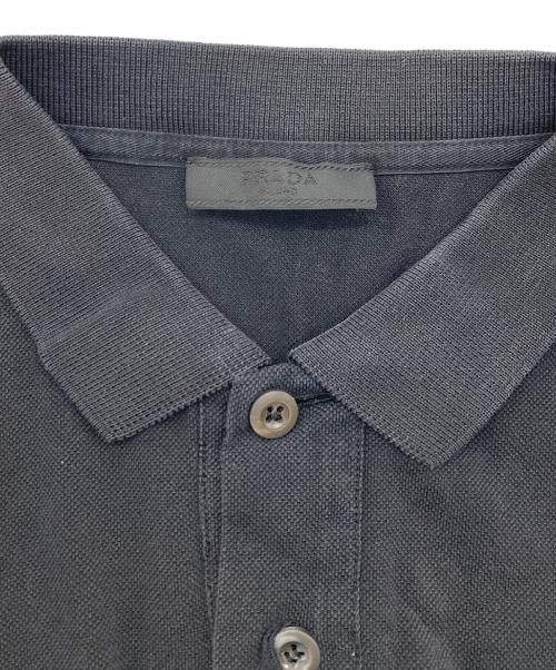 PRADA（プラダ）PRADA (プラダ) トライアングルロゴ ポロシャツ ブラック サイズ:Sの古着・服飾アイテム