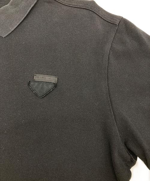 PRADA（プラダ）PRADA (プラダ) トライアングルロゴ ポロシャツ ブラック サイズ:Sの古着・服飾アイテム