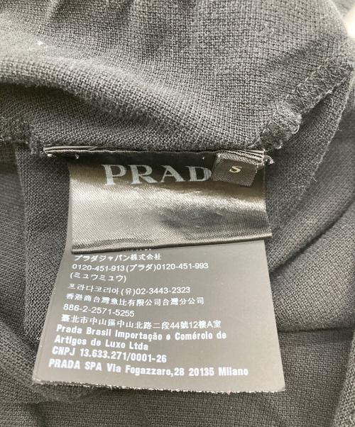 PRADA（プラダ）PRADA (プラダ) トライアングルロゴ ポロシャツ ブラック サイズ:Sの古着・服飾アイテム