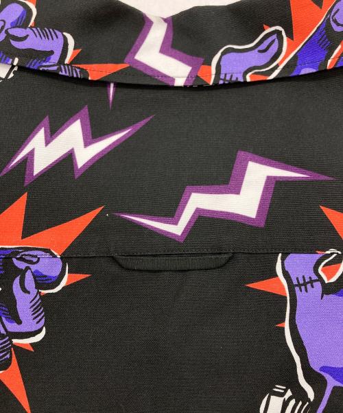 PRADA（プラダ）PRADA (プラダ) 総柄 オープンカラーシャツ ブラック サイズ:Mの古着・服飾アイテム