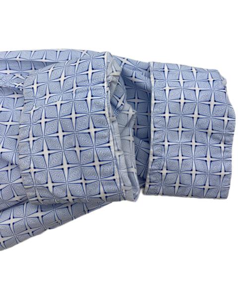 PRADA（プラダ）PRADA (プラダ) 16SS 総柄シャツ ブルー サイズ:37の古着・服飾アイテム