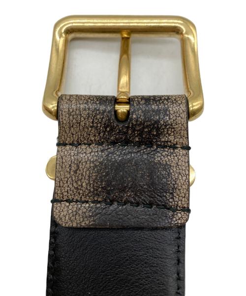 MIU MIU（ミュウミュウ）MIU MIU (ミュウミュウ) ナッパレザー ベルト ブラウンの古着・服飾アイテム