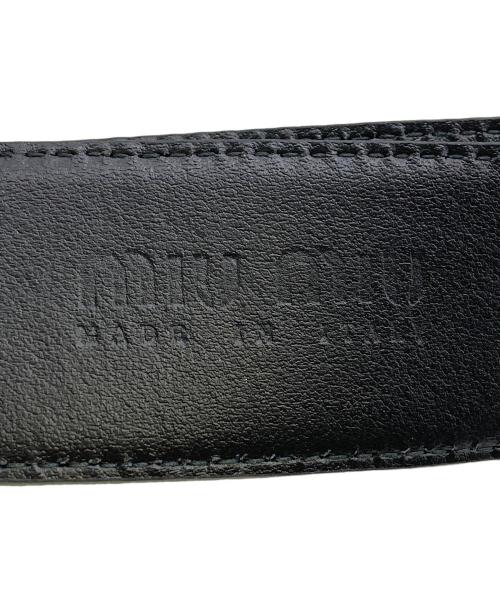 MIU MIU（ミュウミュウ）MIU MIU (ミュウミュウ) ナッパレザー ベルト ブラウンの古着・服飾アイテム