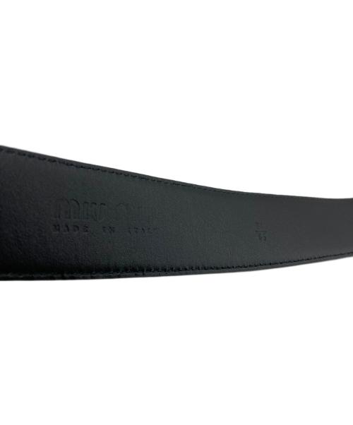 MIU MIU（ミュウミュウ）MIU MIU (ミュウミュウ) ナッパレザー ベルト ブラウンの古着・服飾アイテム