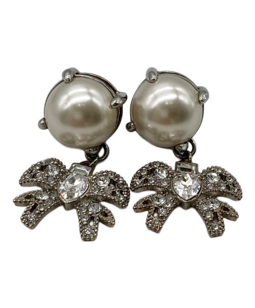 MIU MIU（ミュウミュウ）MIU MIU (ミュウミュウ) マイクロリボンジュエルピアスの古着・服飾アイテム