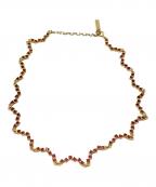 beautiful peopleビューティフルピープル）の古着「カラーグラススターダスト ネックレス」｜パープル