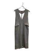 SHENERYシーナリー）の古着「からみ織Vネックワンピース」｜グレー