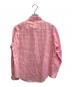 FILME FILLED (フィルムフィルド) Distortion Collar Shirt/ギンガムチェックシャツ ホワイト×ピンク サイズ:1：7000円