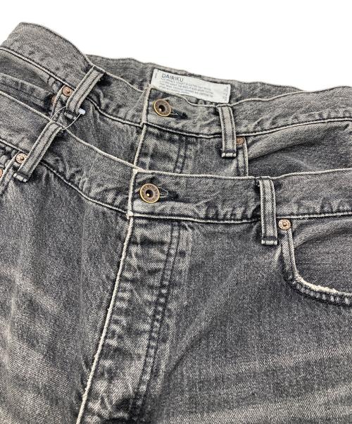 DAIRIKU（ダイリク）DAIRIKU (ダイリク) DOCKING WIDE STRAIGHT DENIM PANTS ブラック サイズ:27の古着・服飾アイテム