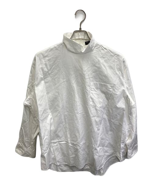 COMME des GARCONS HOMME PLUS（コムデギャルソンオムプリュス）COMME des GARCONS HOMME PLUS (コムデギャルソンオムプリュス) 80's バックジップハイネックシャツ ホワイト サイズ:FREEの古着・服飾アイテム