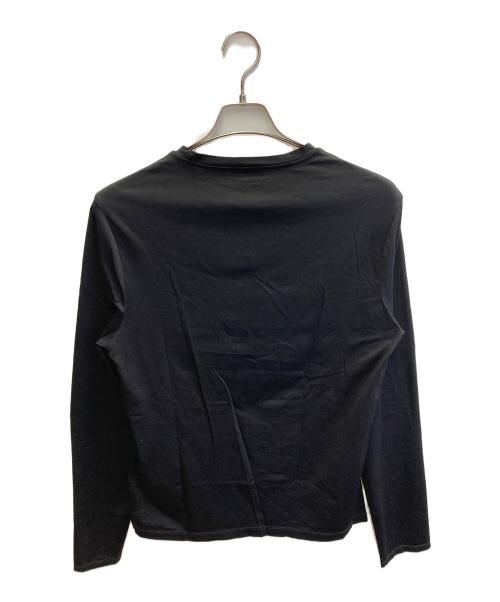 PRADA（プラダ）PRADA (プラダ) ワンポイントロゴ ロングスリーブカットソー ブラック サイズ:Lの古着・服飾アイテム