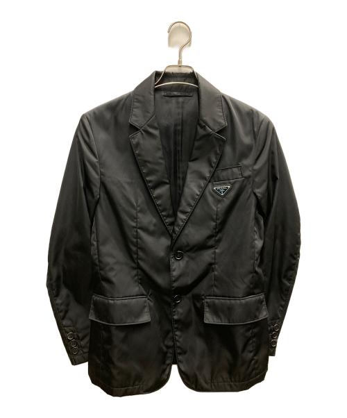PRADA（プラダ）PRADA (プラダ) Re-Nylon シングルブレストジャケット ブラック サイズ:44の古着・服飾アイテム