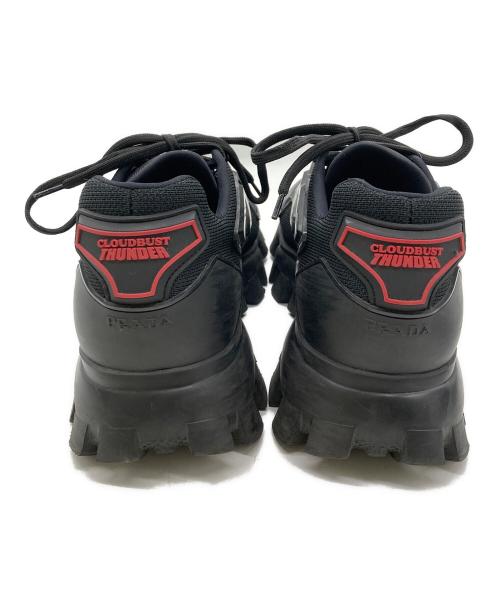 PRADA（プラダ）PRADA (プラダ) クラウドバスト サンダー テクニカルファブリック スニーカー ブラック サイズ: 7 1/2の古着・服飾アイテム