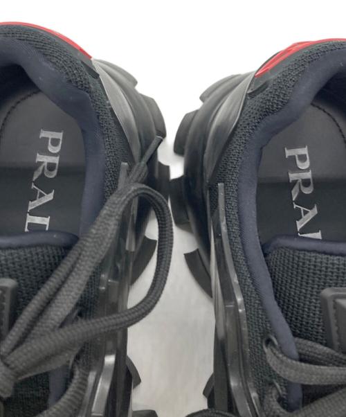 PRADA（プラダ）PRADA (プラダ) クラウドバスト サンダー テクニカルファブリック スニーカー ブラック サイズ: 7 1/2の古着・服飾アイテム