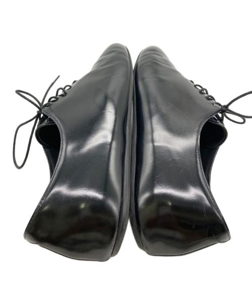 PRADA（プラダ）PRADA (プラダ) ブラッシュドレザー レースアップ シューズ ブラック サイズ:7の古着・服飾アイテム