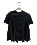 theory luxeセオリーリュクス）の古着「ISOLAペプラムカットソー」｜ブラック