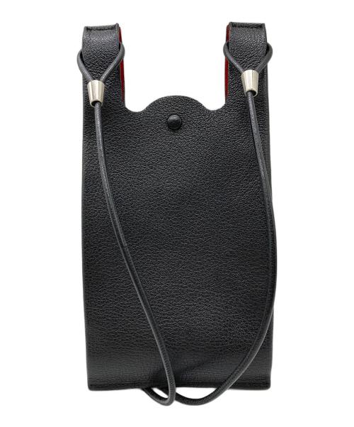 Maison Margiela（メゾンマルジェラ）Maison Margiela (メゾンマルジェラ) 4ステッチネック ショルダーレザーポシェット ブラックの古着・服飾アイテム