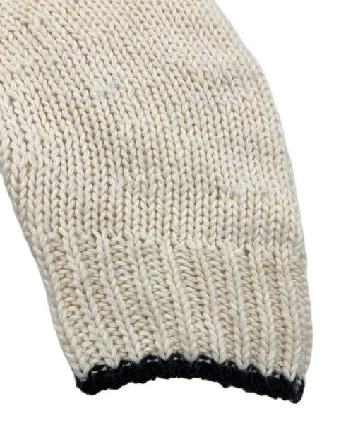 MM6 Maison Margiela（エムエムシックスメゾンマルジェラ）MM6 Maison Margiela (エムエムシックスメゾンマルジェラ) ロゴオーバーサイズニット アイボリー サイズ:Mの古着・服飾アイテム