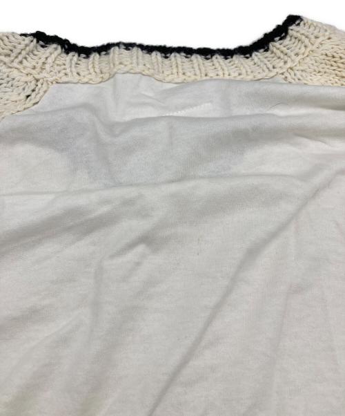 MM6 Maison Margiela（エムエムシックスメゾンマルジェラ）MM6 Maison Margiela (エムエムシックスメゾンマルジェラ) ロゴオーバーサイズニット アイボリー サイズ:Mの古着・服飾アイテム