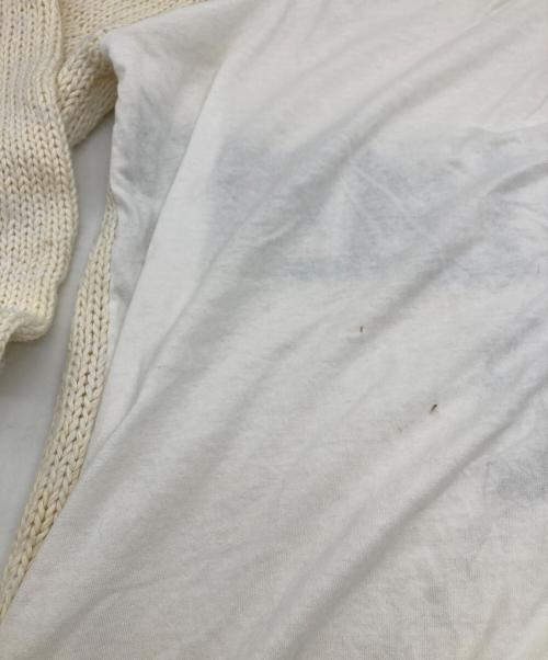 MM6 Maison Margiela（エムエムシックスメゾンマルジェラ）MM6 Maison Margiela (エムエムシックスメゾンマルジェラ) ロゴオーバーサイズニット アイボリー サイズ:Mの古着・服飾アイテム