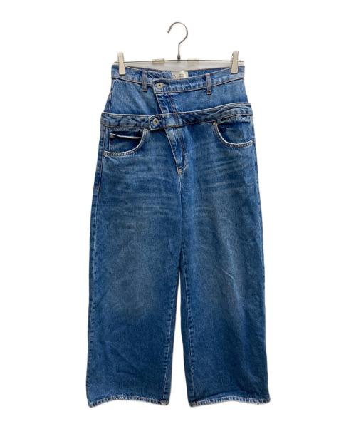 ZARA（ザラ）ZARA (ザラ) MAISON SPECIAL (メゾンスペシャル) ダブルウエストデニムパンツ インディゴ サイズ:38の古着・服飾アイテム