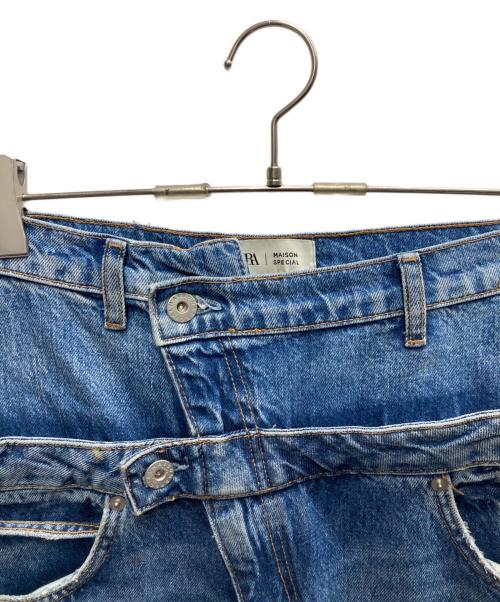 ZARA（ザラ）ZARA (ザラ) MAISON SPECIAL (メゾンスペシャル) ダブルウエストデニムパンツ インディゴ サイズ:38の古着・服飾アイテム