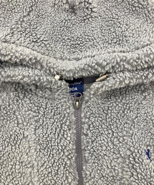 Gymphlex（ジムフレックス）Gymphlex (ジムフレックス) フルジップ フードボアジャケット グレー サイズ:Lの古着・服飾アイテム