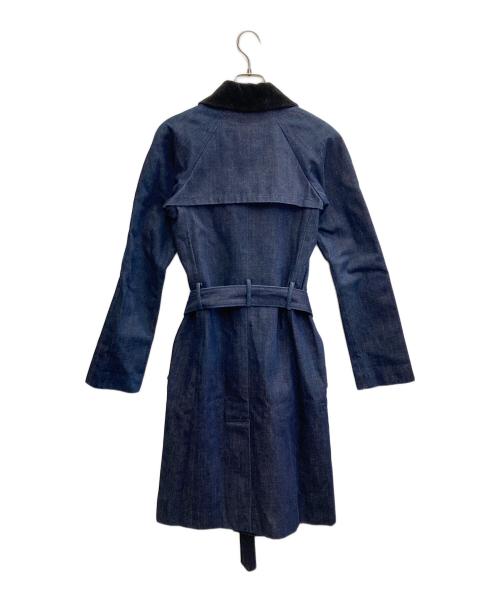 JUNYA WATANABE COMME des GARCONS（(ジュンヤワタナベ コムデギャルソン）JUNYA WATANABE COMME des GARCONS ((ジュンヤワタナベ コムデギャルソン) AD1996 ベロア切替デニムコート インディゴ サイズ:Mの古着・服飾アイテム