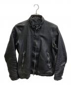 NEIL BARRETTニールバレット）の古着「カウレザージャケット」｜ブラック