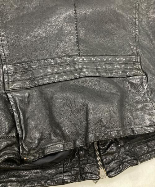 NEIL BARRETT（ニールバレット）NEIL BARRETT (ニールバレット) カウレザージャケット ブラック サイズ:XSの古着・服飾アイテム