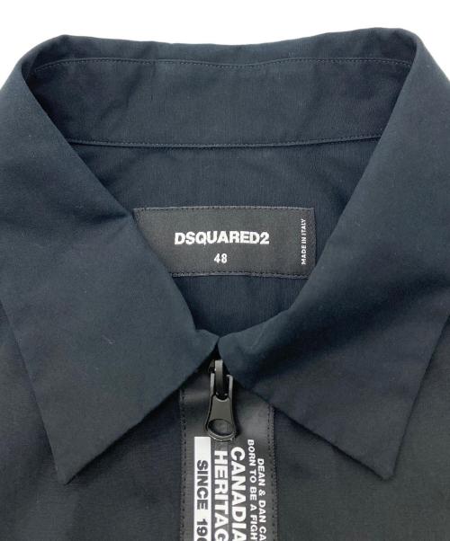 DSQUARED2（ディースクエアード）DSQUARED2 (ディースクエアード) ジップシャツジャケット ブラック サイズ:48の古着・服飾アイテム