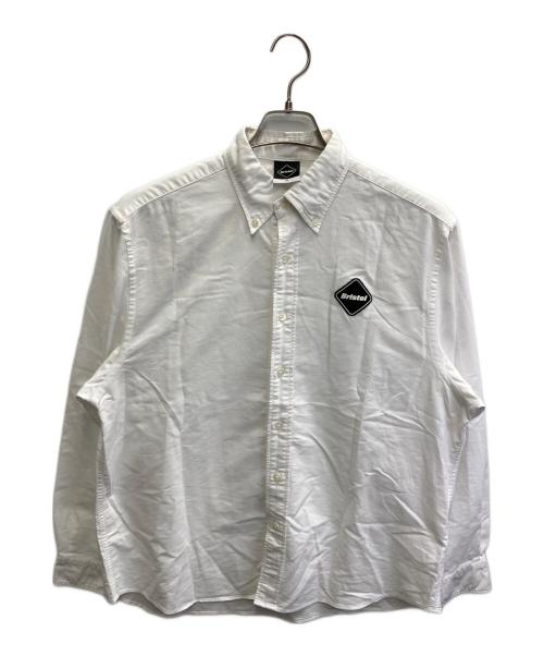 F.C.R.B.（エフシーレアルブリストル）F.C.R.B. (エフシーレアルブリストル) COOLMAX EMBLEM BIG B.D SHIRT ホワイト サイズ:Mの古着・服飾アイテム