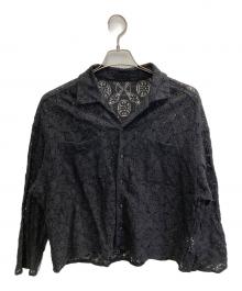 FRAMeWORK（フレームワーク）の古着「ヴィンテージライクレースシャツ」｜ブラック