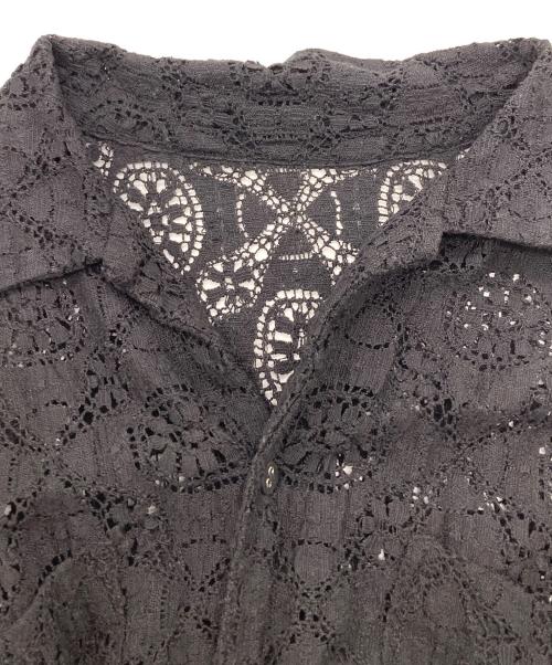 FRAMeWORK（フレームワーク）FRAMeWORK (フレームワーク) ヴィンテージライクレースシャツ ブラック サイズ:FREEの古着・服飾アイテム