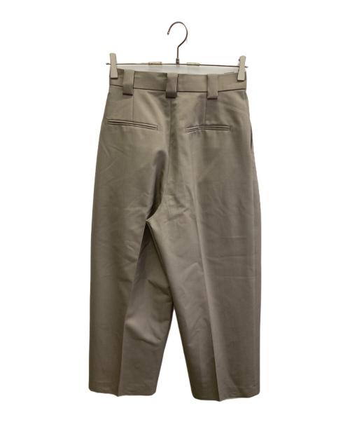 Whim Gazette（ウィムガゼット）Whim Gazette (ウィムガゼット) ウールポプリンタックパンツ ベージュ サイズ:36の古着・服飾アイテム