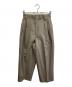 Whim Gazette（ウィムガゼット）の古着「ウールポプリンタックパンツ」｜ベージュ