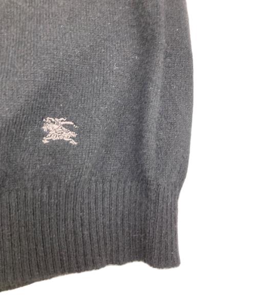BURBERRY BLUE LABEL（バーバリーロンドンブルーレーベル）BURBERRY BLUE LABEL (バーバリーロンドンブルーレーベル) カシミヤ混ショートスリーブニット ブラック サイズ:38 未使用品の古着・服飾アイテム