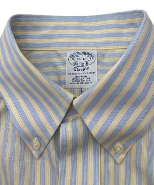 BROOKS BROTHERS（ブルックスブラザーズ）BROOKS BROTHERS (ブルックスブラザーズ) ボタンダウンシャツ イエロー×ブルー サイズ:16-32の古着・服飾アイテム
