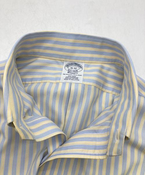 BROOKS BROTHERS（ブルックスブラザーズ）BROOKS BROTHERS (ブルックスブラザーズ) ボタンダウンシャツ イエロー×ブルー サイズ:16-32の古着・服飾アイテム