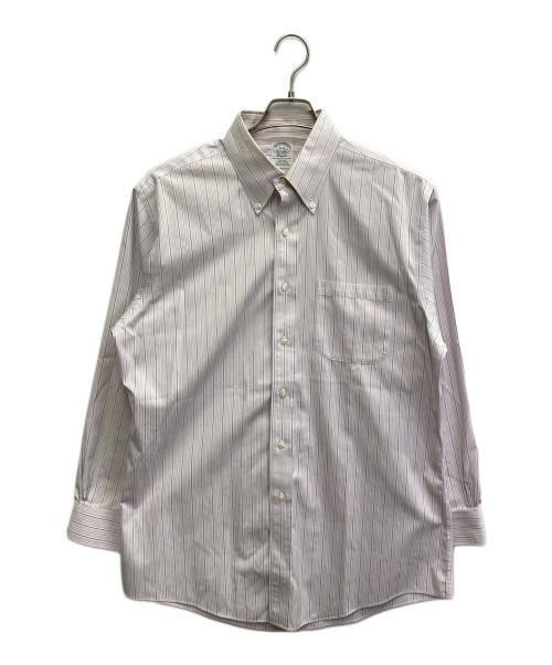 BROOKS BROTHERS（ブルックスブラザーズ）BROOKS BROTHERS (ブルックスブラザーズ) ストライプBDシャツ パープル×ブルー サイズ:16-32の古着・服飾アイテム