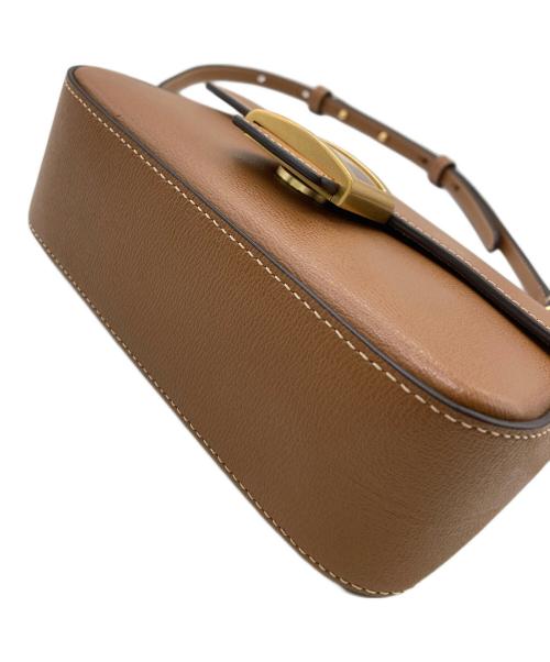 Kate Spade（ケイトスペード）Kate Spade (ケイトスペード) ケイティテクスチャードレザーフラップチェーンクロスボデ ブラウンの古着・服飾アイテム