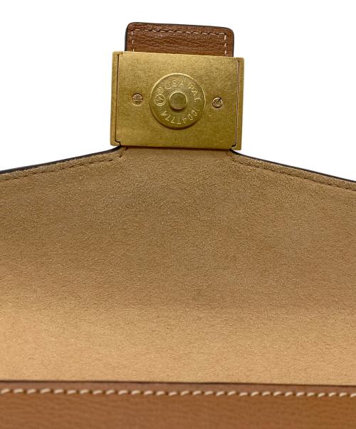 Kate Spade（ケイトスペード）Kate Spade (ケイトスペード) ケイティテクスチャードレザーフラップチェーンクロスボデ ブラウンの古着・服飾アイテム