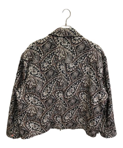 MAISON SPECIAL（メゾンスペシャル）MAISON SPECIAL (メゾンスペシャル) Paisley Jacquard OneTuck Wide Pants ブラック×ベージュ サイズ:02の古着・服飾アイテム