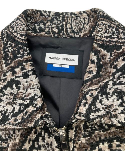 MAISON SPECIAL（メゾンスペシャル）MAISON SPECIAL (メゾンスペシャル) Paisley Jacquard OneTuck Wide Pants ブラック×ベージュ サイズ:02の古着・服飾アイテム
