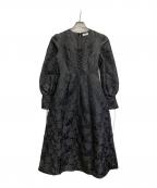 melt the ladyメルトザレディ）の古着「ジャガードロングドレス」｜ブラック